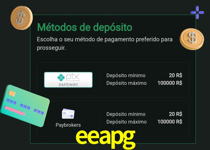O cassino eeapg oferece uma grande variedade de métodos de pagamento